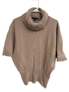 Banana Republic Taupe Ribbed Turtleneck Sweater